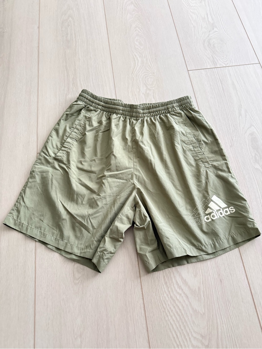 adidas Men's Olive Green Performance Training Shorts